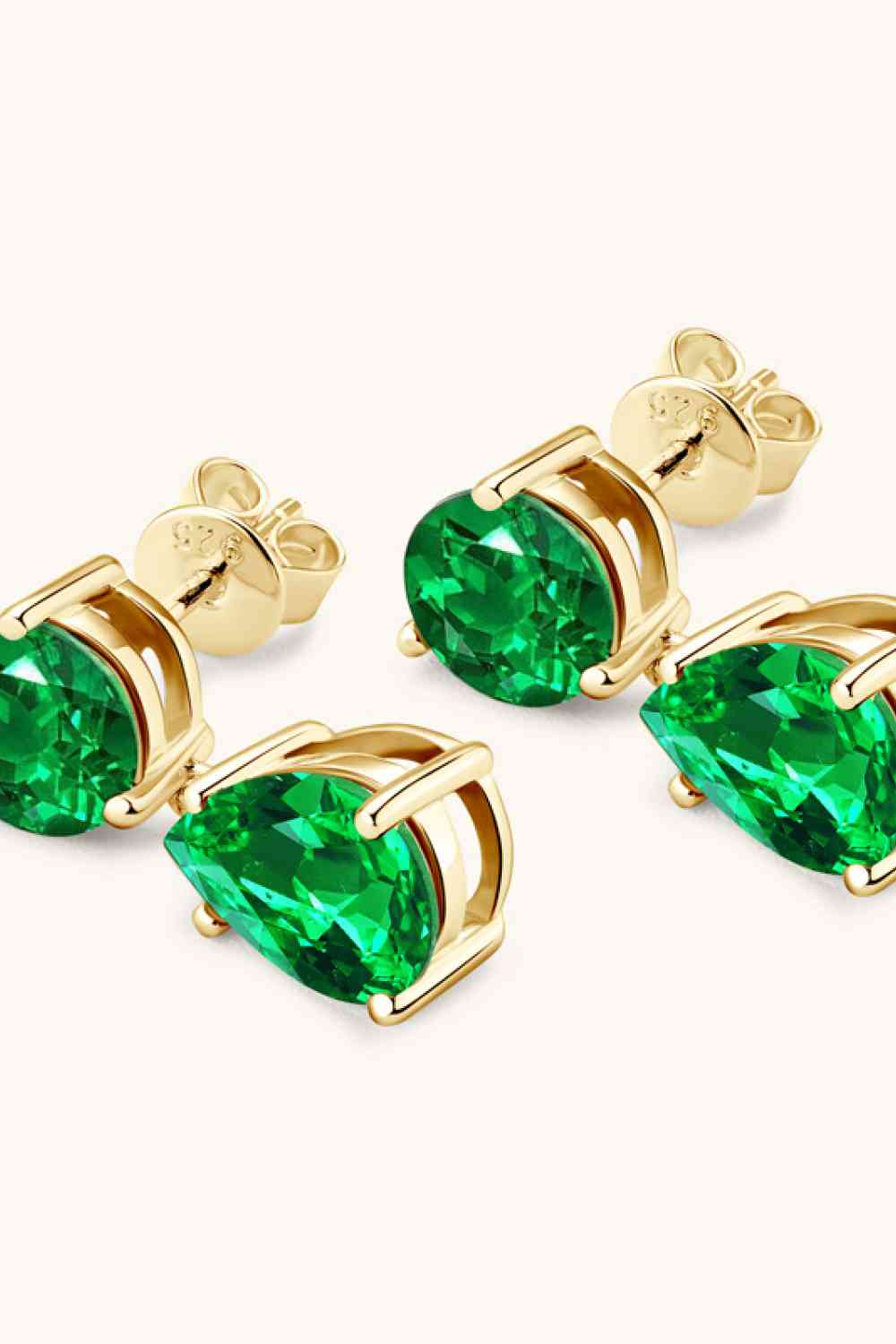 Isabella - Lab-Grown Emerald Drop Earrings