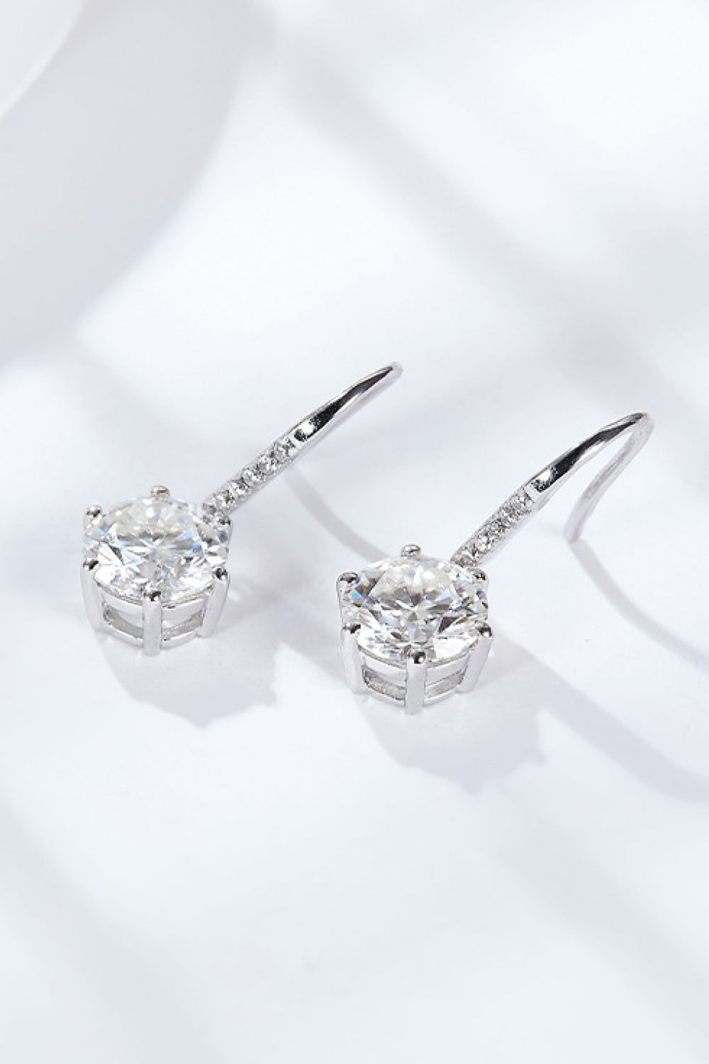 Emma - 6-Prong Moissanite Drop Earrings