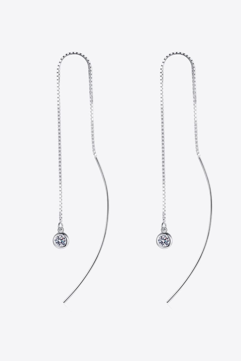 Brynn - Moissanite 925 Sterling Silver Threader Earrings