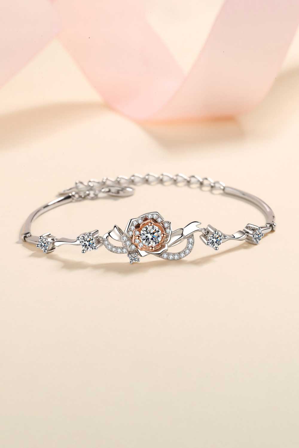 India - 925 Sterling Silver Moissanite Bracelet