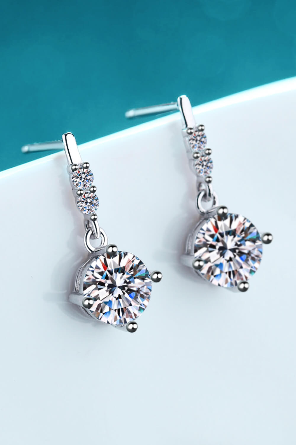 Felicity - Moissanite Drop Earrings