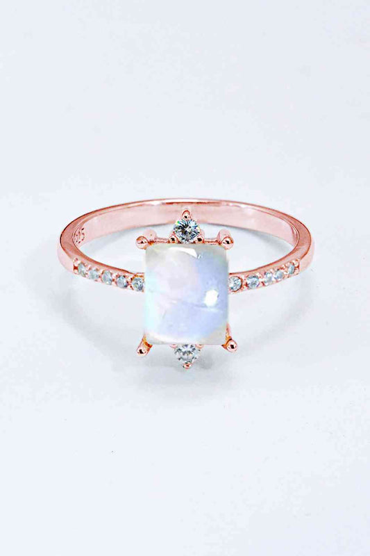 Naomi - 925 Sterling Silver Square Moonstone Ring
