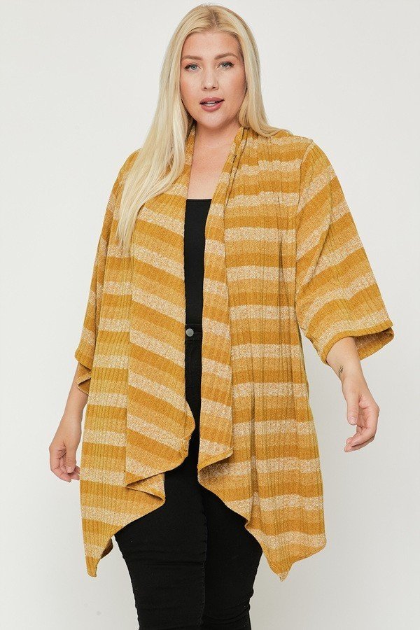 Kimono Style Striped Cardigan **also available in olive and navy