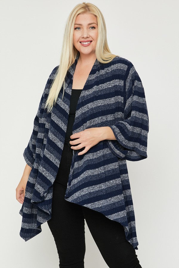 Kimono Style Striped Cardigan **also available in olive and navy