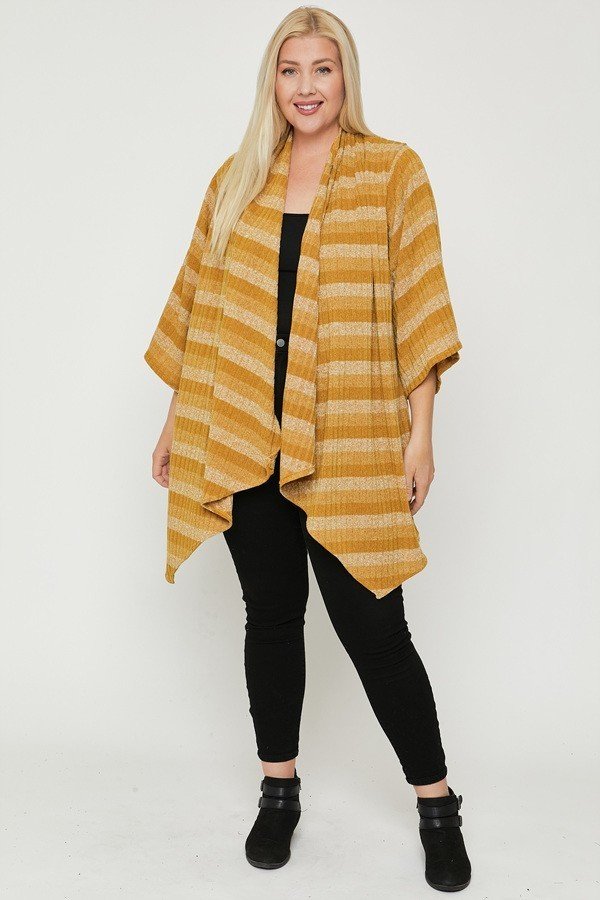 Kimono Style Striped Cardigan **also available in olive and navy