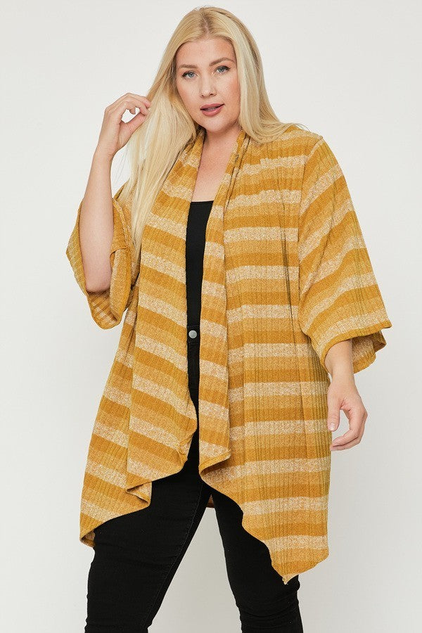 Kimono Style Striped Cardigan **also available in olive and navy