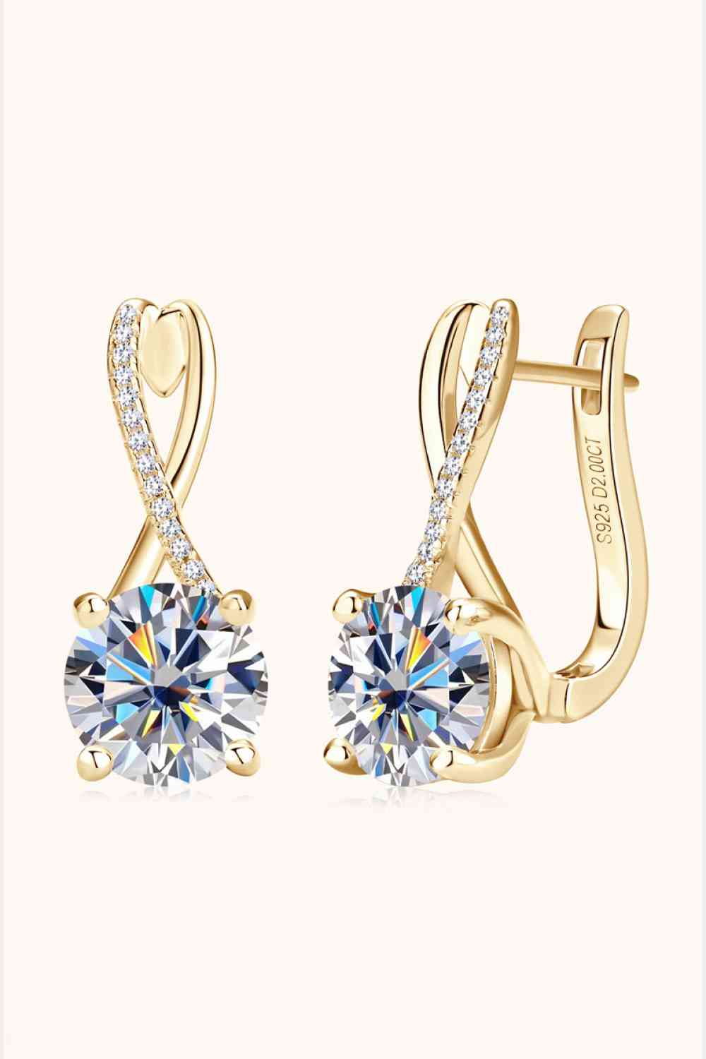 Hope 4 Carat Moissanite 925 Sterling Silver Earrings