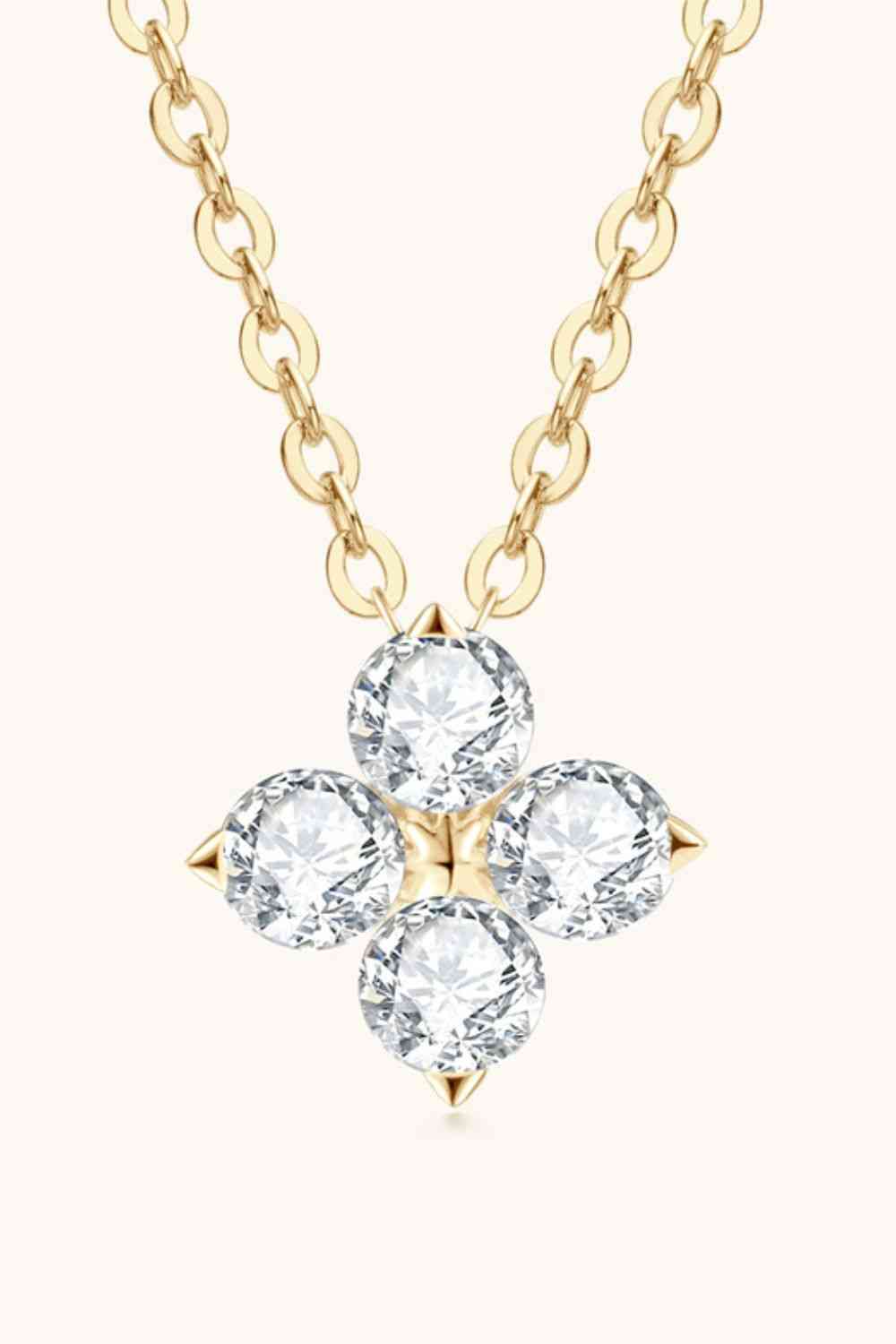 Nora - Moissanite Four Leaf Clover Pendant Necklace