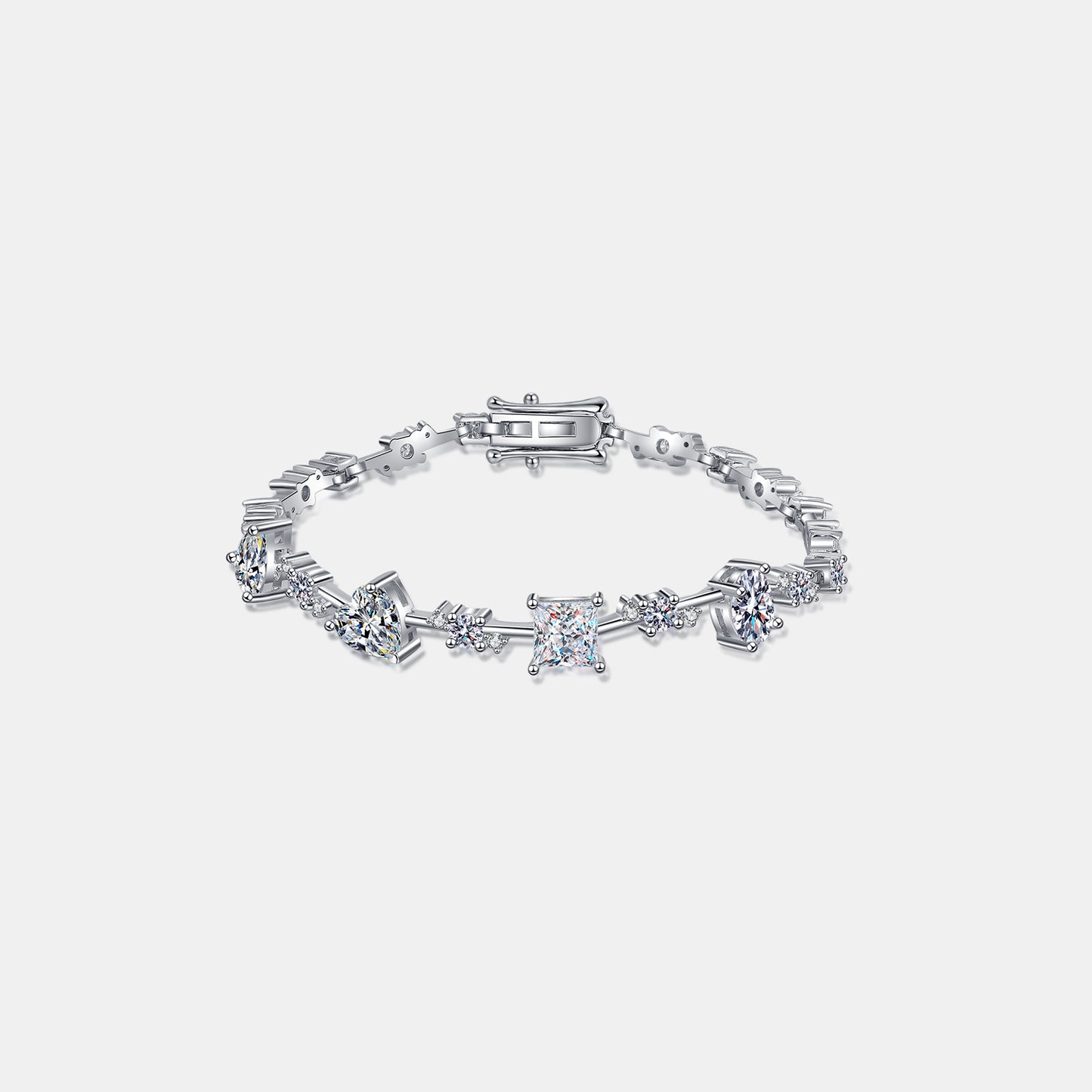 Luna - 6.2 Carat Moissanite 925 Sterling Silver Bracelet