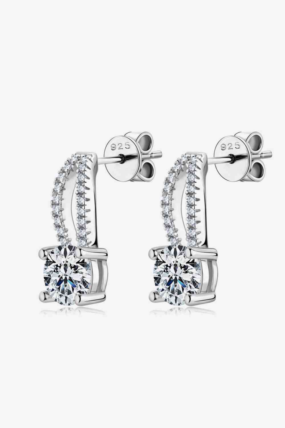 Juliette - 1 Carat Moissanite 925 Sterling Silver Earrings