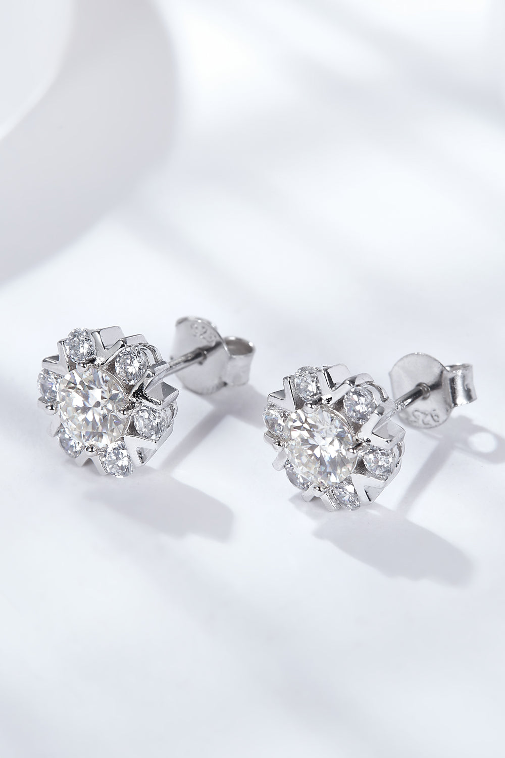 Maggie - 925 Sterling Silver Moissanite Stud Earrings