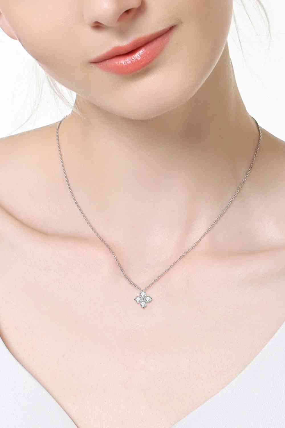 Nora - Moissanite Four Leaf Clover Pendant Necklace