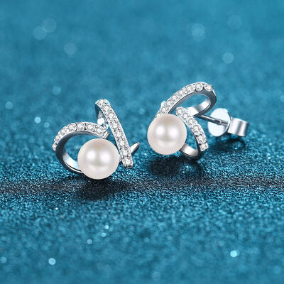 Jacqueline - Natural Pearl Moissanite 925 Sterling Silver Earrings