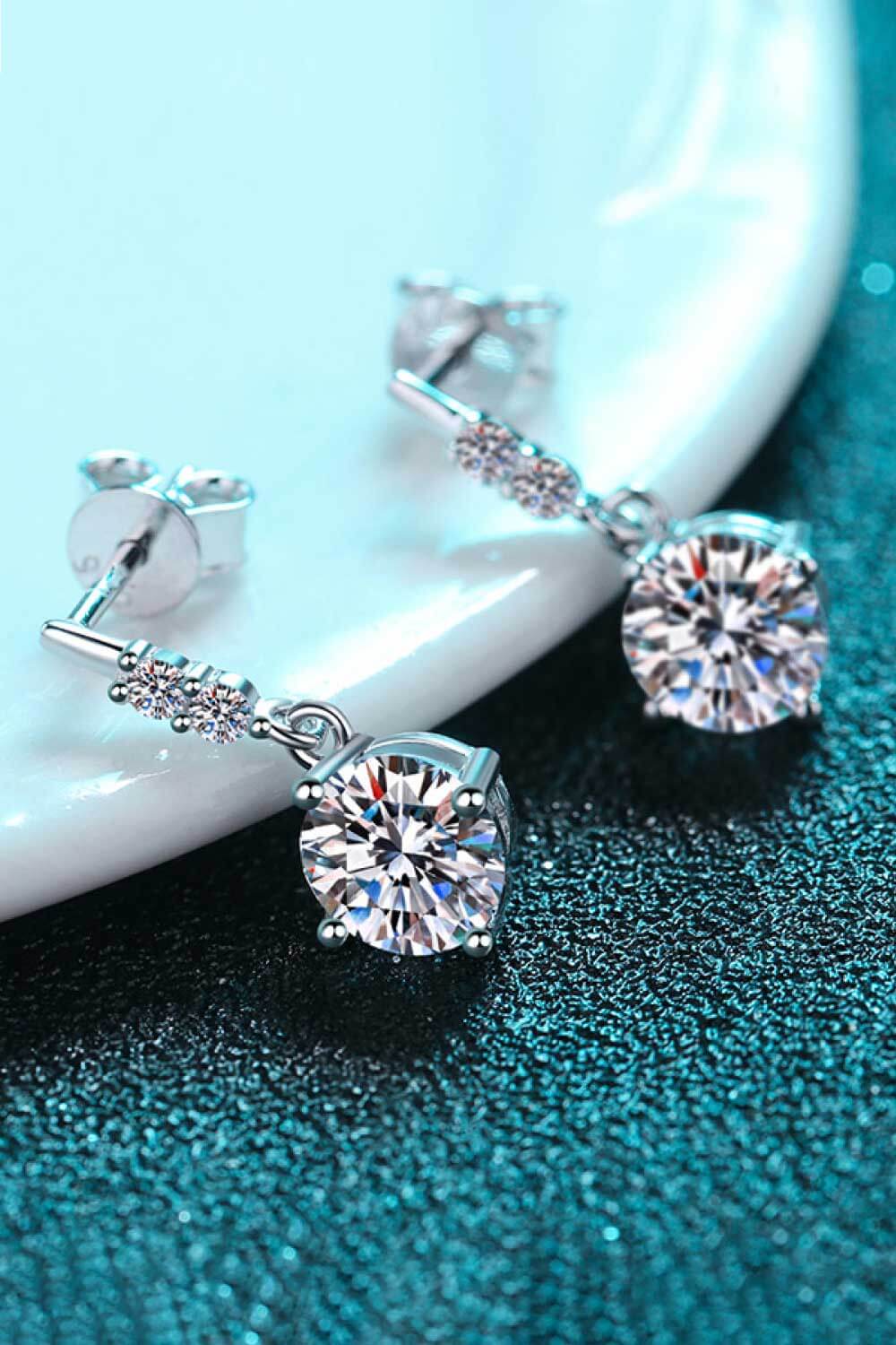 Felicity - Moissanite Drop Earrings