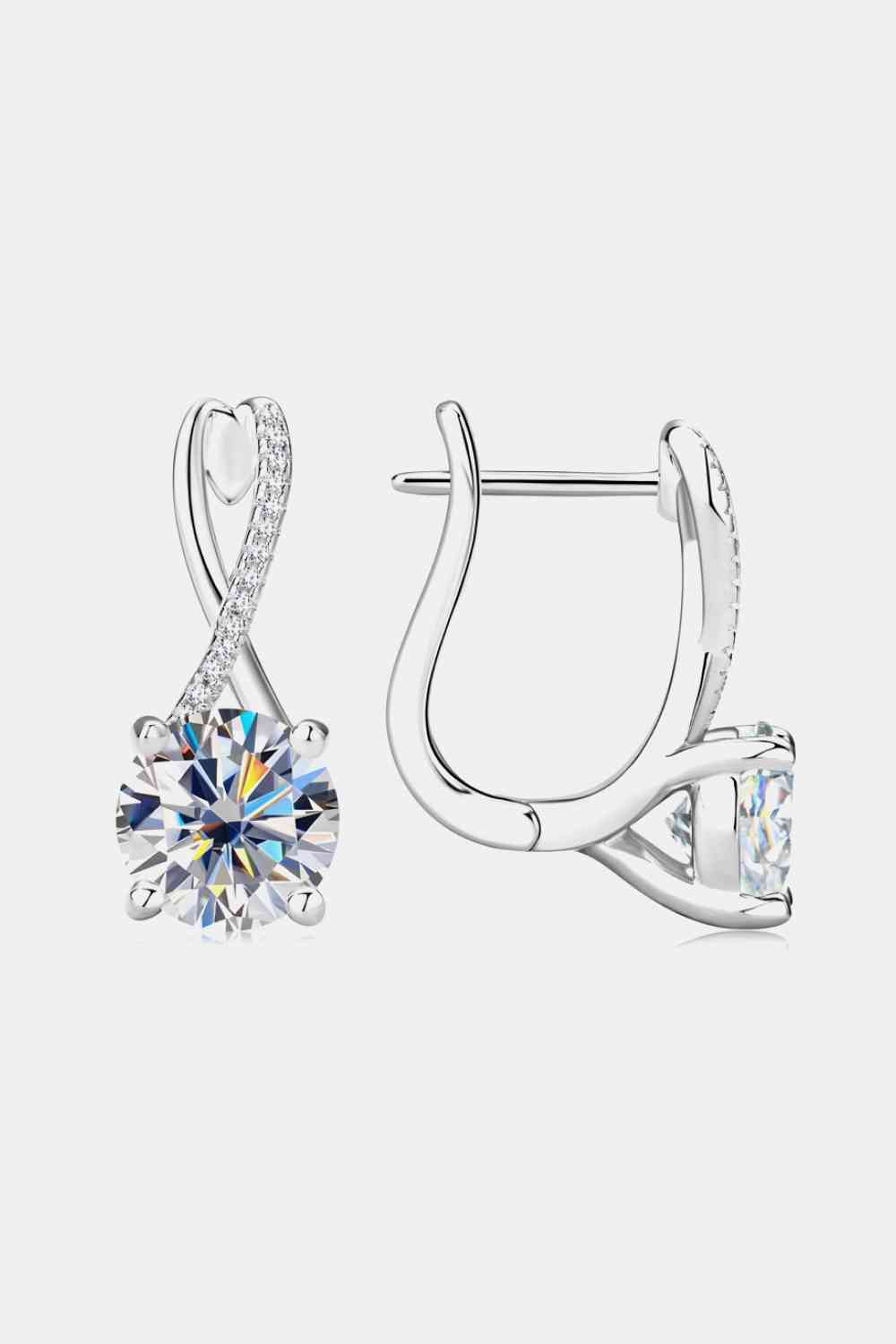 Hope 4 Carat Moissanite 925 Sterling Silver Earrings