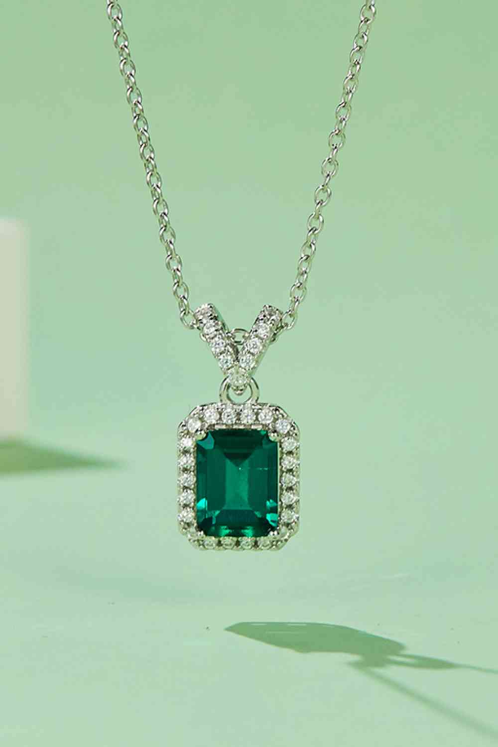 Giselle Adored 1.25 Carat Lab-Grown Emerald Pendant Necklace